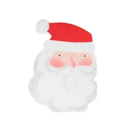 Meri Meri Cut-out Santa Napkin - Jolly Santa 208693