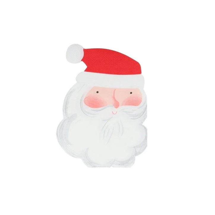 Meri Meri Cut-out Santa Napkin - Jolly Santa 208693