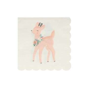 Christmas Napkins Pastel Deer 16 pcs - Meri Meri 217738