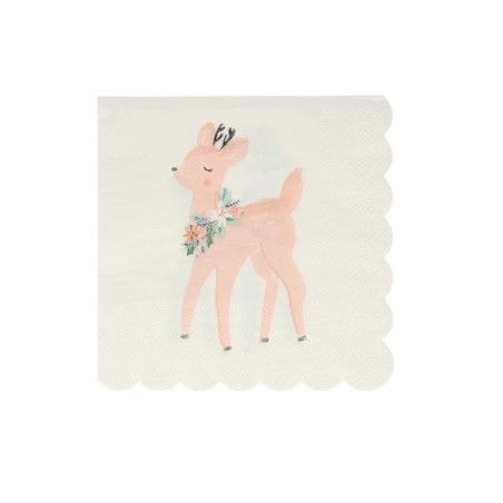 Christmas Napkins Pastel Deer 16 pcs - Meri Meri 217738