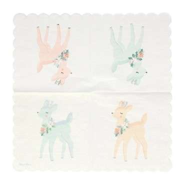 Christmas Napkins Pastel Deer 16 pcs - Meri Meri 217738