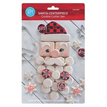 Nikolaus Portrait Ausstecher Set 6-teilig - Santa Centerpiece Cookie Cutter Set