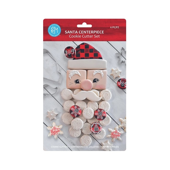 Nikolaus Portrait Ausstecher Set 6-teilig - Santa Centerpiece Cookie Cutter Set