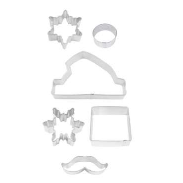 Nikolaus Portrait Ausstecher Set 6-teilig - Santa Centerpiece Cookie Cutter Set