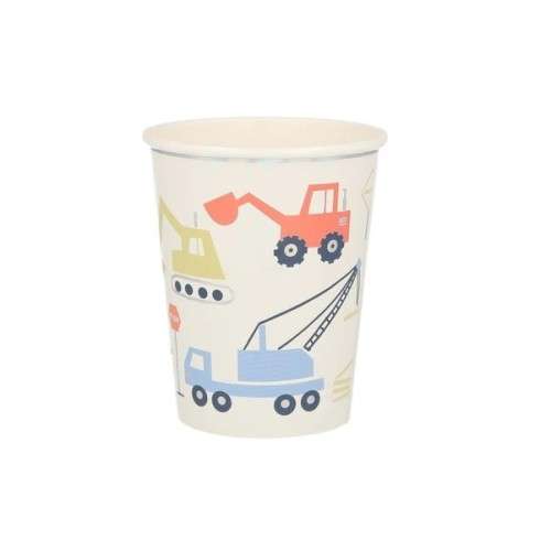 Meri Meri Construction Vehicles Cup Party Cups, 8 pcs