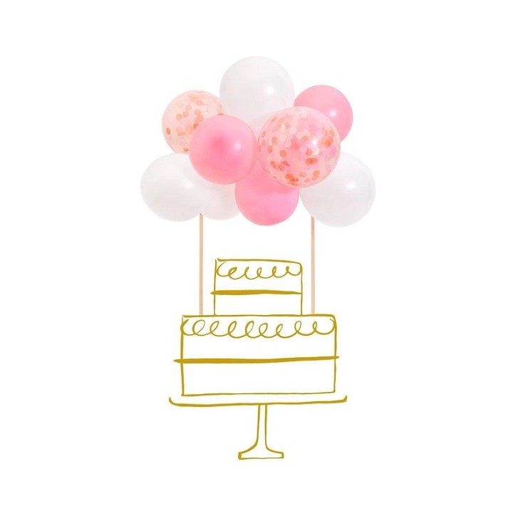 Pink Balloon Cake Topper Kit Meri Meri 204922