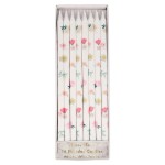 Meri Meri Tall Floral Pattern Candles, 16 Pcs