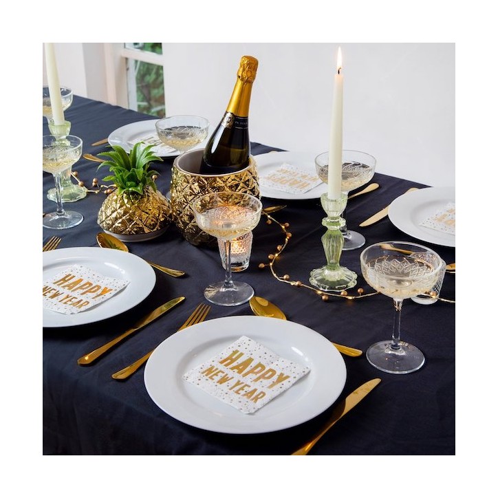 Talking Tables Luxe Happy New Year Golden Paper Napkins TT-LUXE-CNAP-HNY