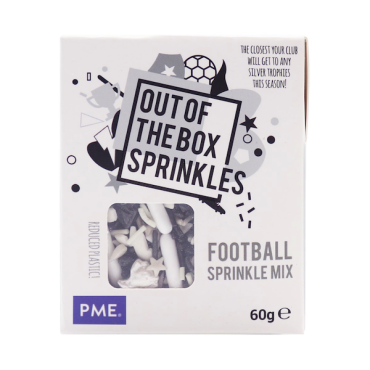 PME Out the Box Sugar Sprinkles Mix Football Cake Decor 60g PME-OTB07