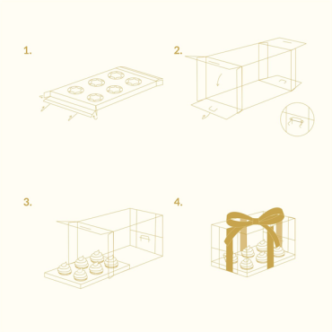 PME Cupcake Box Crystal for 6 Cupcakes PME-CCB700