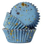 PME Cupcake Cases Light Blue & Gold Flecks, 30 pcs