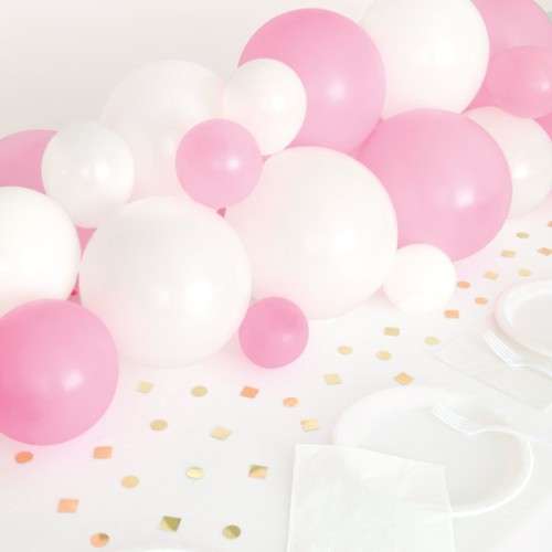 Unique Party Ballon Tischläufer Rosa-Gold Konfetti, 91cm