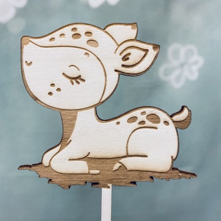 Rehkitz Kuchentopper - Bambie Cake Topper - Holzkuchentopper Bakeria