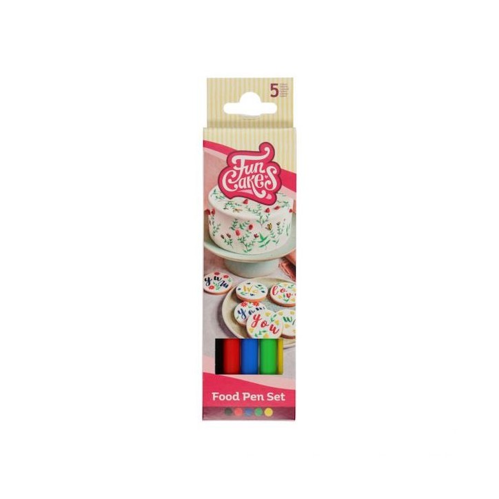 FunCakes Edible Pen Primary Colours Set of 5 CS-F45600