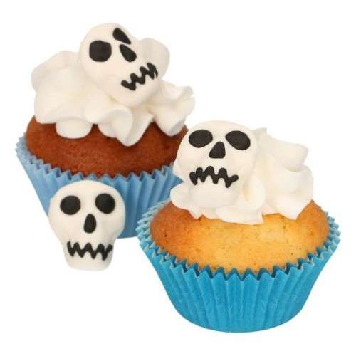 FunCakes Totenkopf Zuckerdekor, 8 Stück