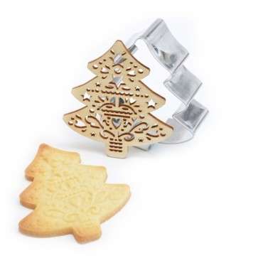 Christmas Tree Cookie Cutter & Embosser Scrapcooking 3700392420925