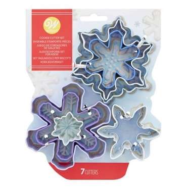 Wilton Cookie Cutters Set of 7 Snowflake Metal CS-02-0-0383