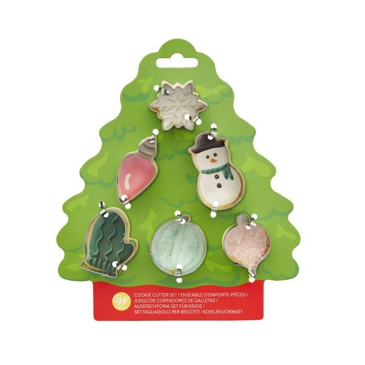 Wilton Christmas Cookie Cutter Set Tree Tin CS-02-0-0385