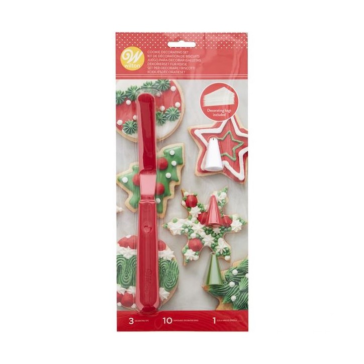 Wilton Cookie Decorating Set with angled spatula 14 pieces CS-07-0-0039