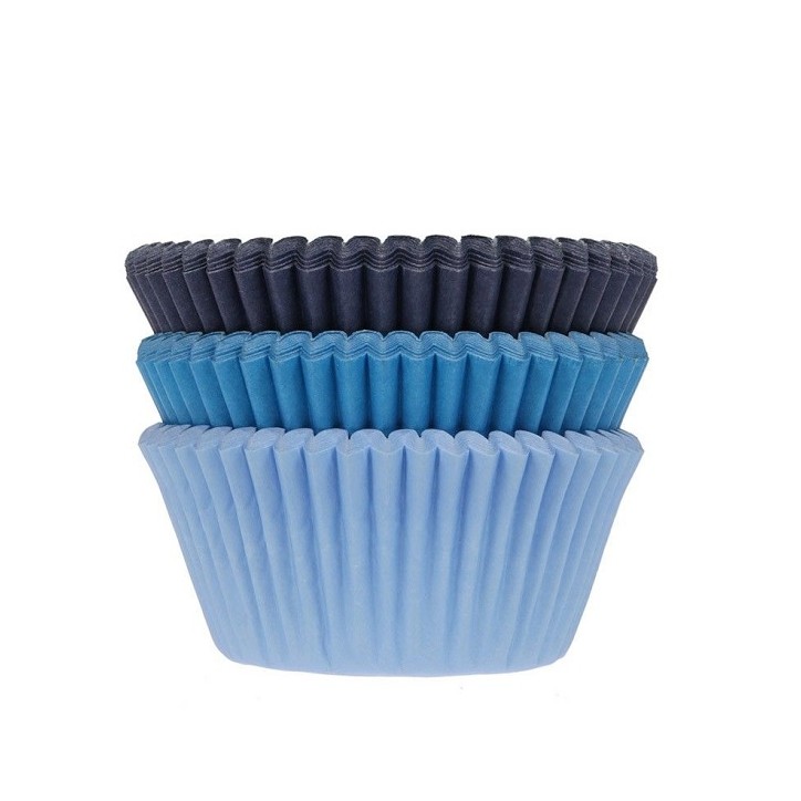 Blaue Cupcakeförmchen Assortiert - Baby Blau - Königsblau - Dunkelblau