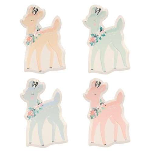 Meri Meri Pastel Deer Plates, 8 pcs