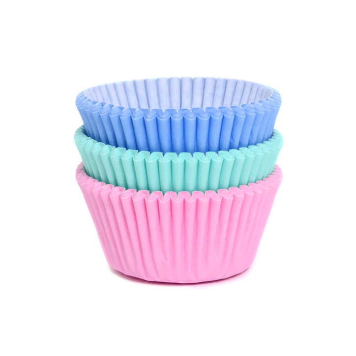 House of Marie Cupcake Papier-Backförmchen Pastell Uni HOF-1852ASPA50