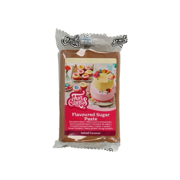 FunCakes Geschmacksfondant Gesaltzenes Karamell Braun 250g CS-F20435