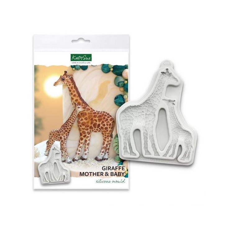 Katy Sue Silicone Mould Giraffe family 2 pcs Tortendekoration CS-CF0027