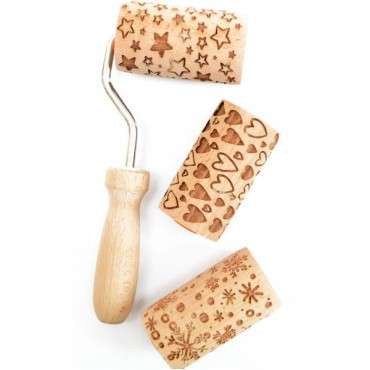 ScrapCooking Cookie Roller Set of 3 Wooden VE-SC3963