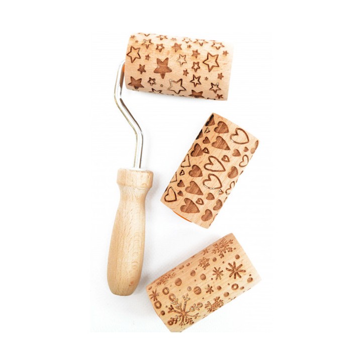 ScrapCooking Cookie Roller Set of 3 Wooden VE-SC3963