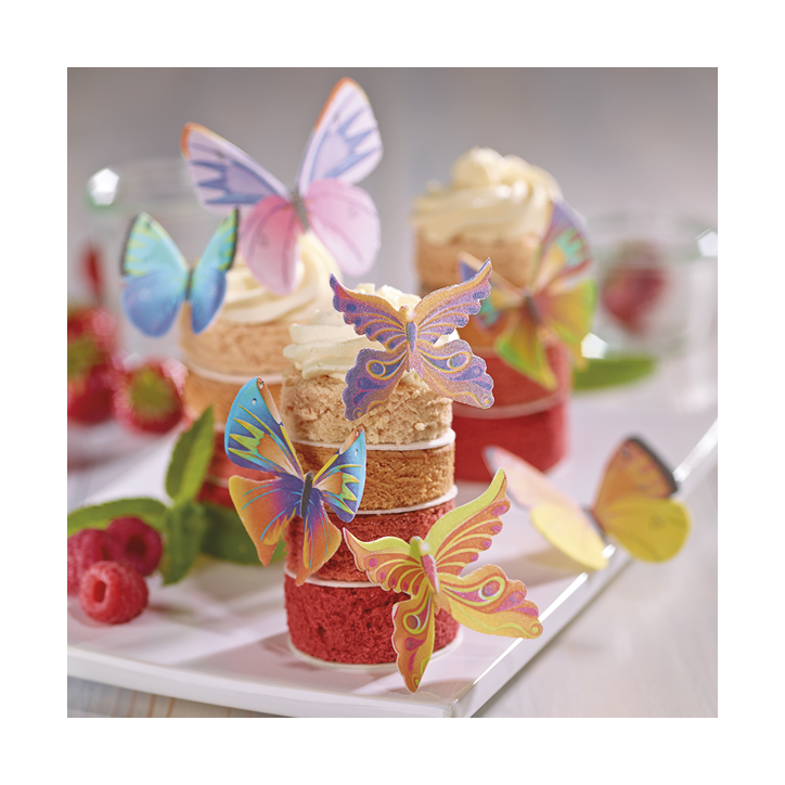 Wafer Paper Butterflies 12 pcs - Edible Butterflies Cake Decoration