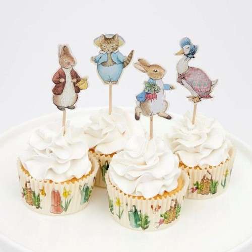 Meri Meri Peter Rabbit Cupcake Topper, 12 pcs