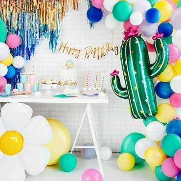 PartyDeco Gold Happy Birthday Girlande Glänzend 62cm PD-GRL75-019M