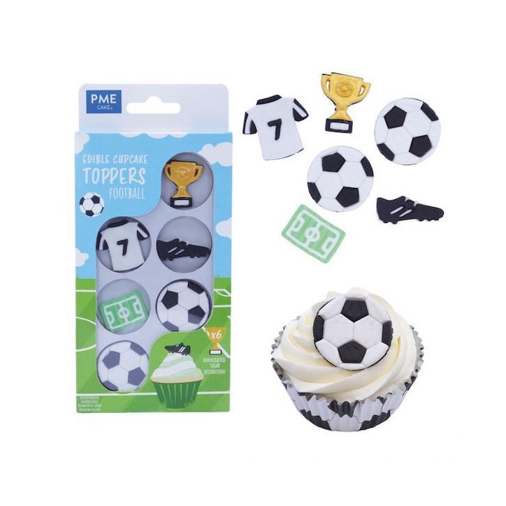 PME Edible Cupcake Toppers Football PME-EDP01