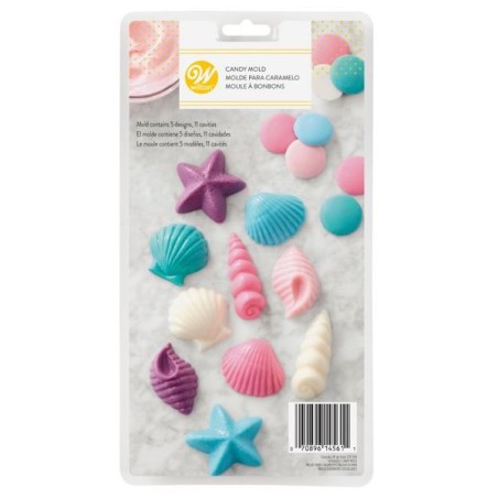 Wilton Candy Mold Seashells 11 pieces CS-03-0-0089