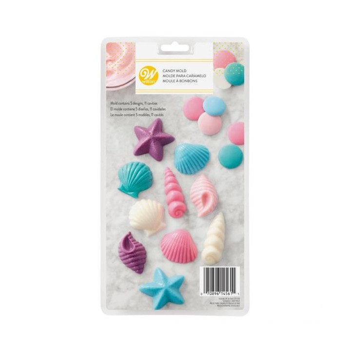 Wilton Candy Mold Seashells 11 pieces CS-03-0-0089