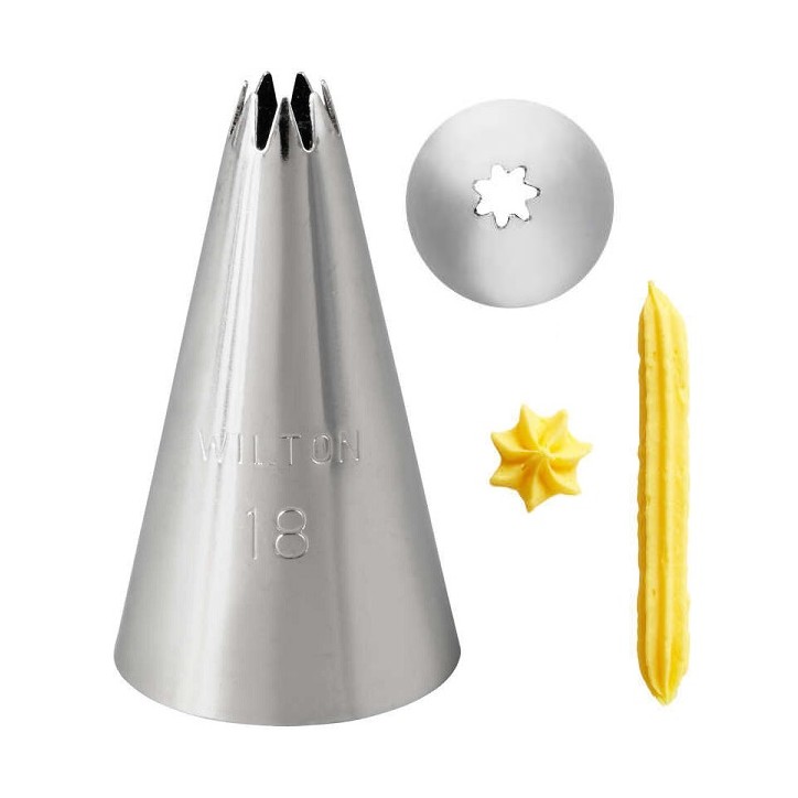 Wilton Decorating Tip Open Star Tip #18 CS-02-0-0215