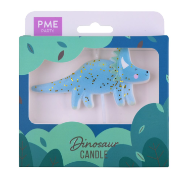 PME Candle Topper Dinosaur Blue 10x5cm PME-CA164