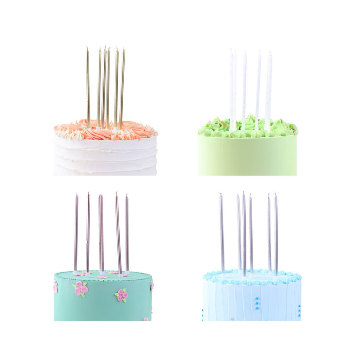 PME Candles Tall Metallix Mix with Holders 18cm PME-CA099