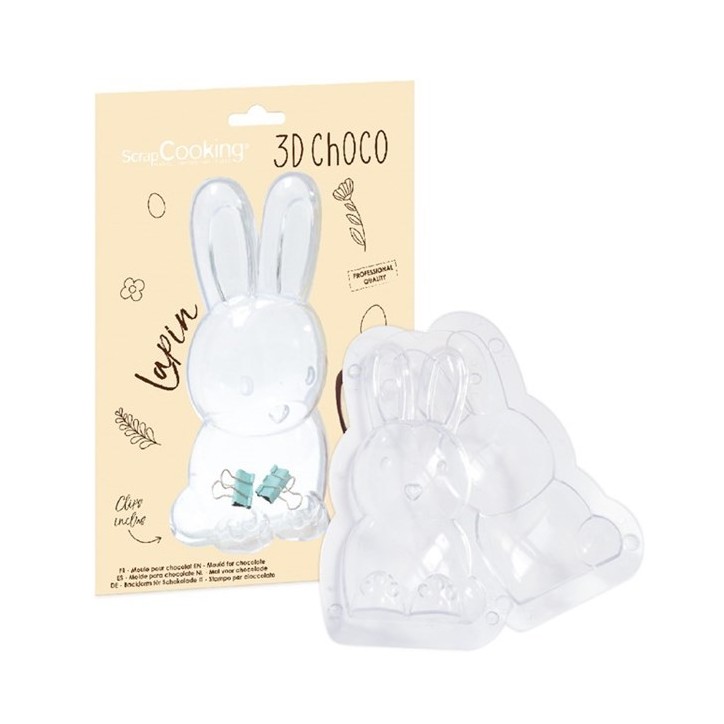 ScrapCooking 3D Schokoladengiessform Osterhase 17.7cm VE-SC6757