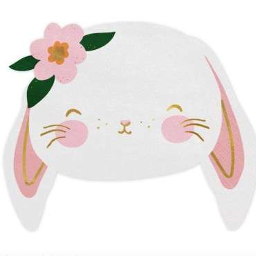 PartyDeco Easter Bunny Paper Napkins Floppy Ears PD-SPK21