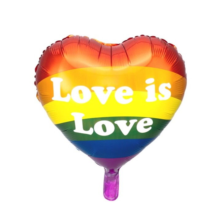 PartyDeco Foil Balloon Love is Love Rainbow Heart PD-FB99