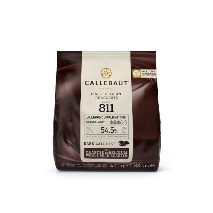 Callebaut Chocolate Callets Dark 53.8% 400g CS-CB556605