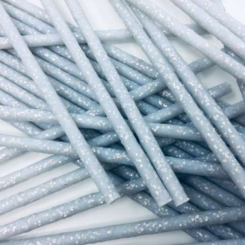 Bakeria 15cm Plastic Silver Sparkle Cake Pop Lollipop Sticks, 25 pcs