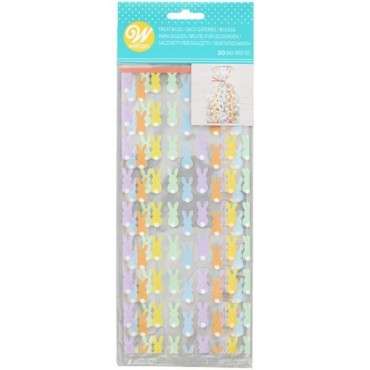 Wilton Geschenktüten Oster Häschen Pastell 11x23.5cm 20 Stück CS-05-0-0145