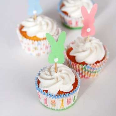 Anniversary House Easter Bunny Cupcake Toppers Pastel 12 pieces AH-J127