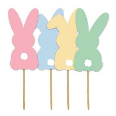 Anniversary House Easter Bunny Cupcake Toppers Pastel 12 pieces AH-J127