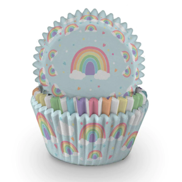 Anniversary House Cupcake Liners Pastel Rainbow 75 Pieces AH-J141