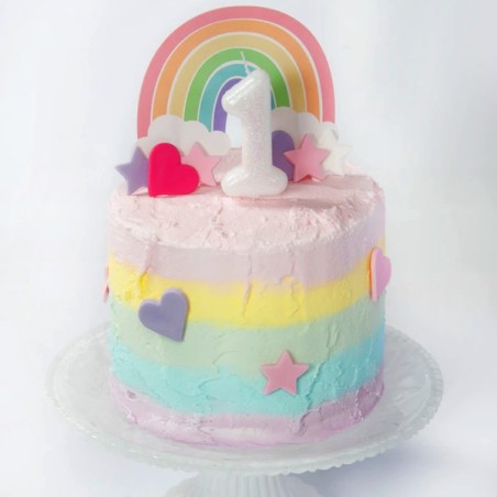 Anniversary House Pastell Regenbogen Cake Topper 12x9cm AH-J150