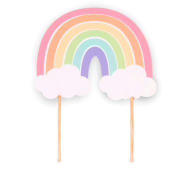 Anniversary House Pastell Regenbogen Cake Topper 12x9cm AH-J150